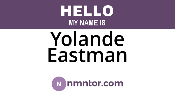 Yolande Eastman
