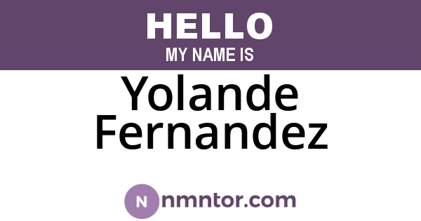Yolande Fernandez
