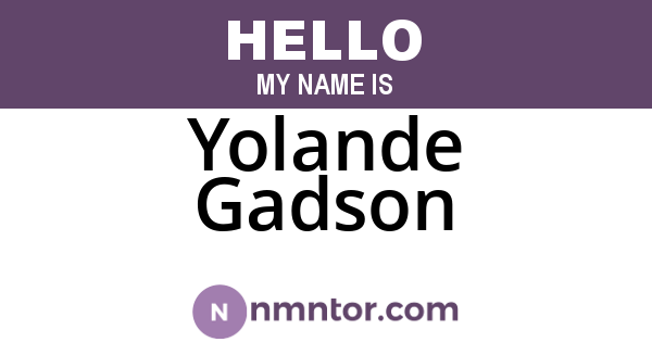 Yolande Gadson
