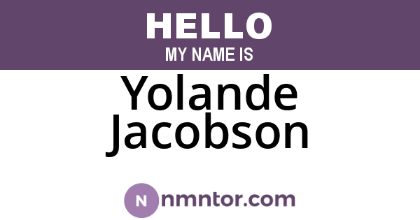 Yolande Jacobson