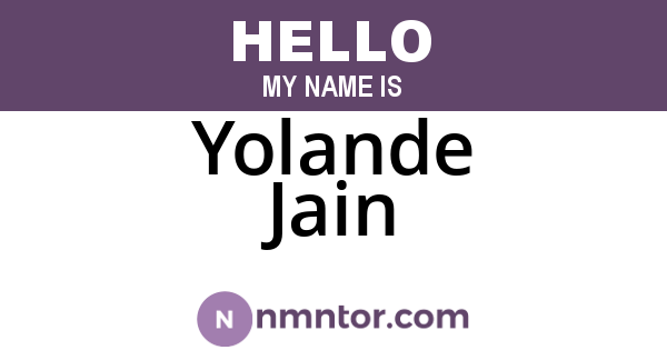 Yolande Jain