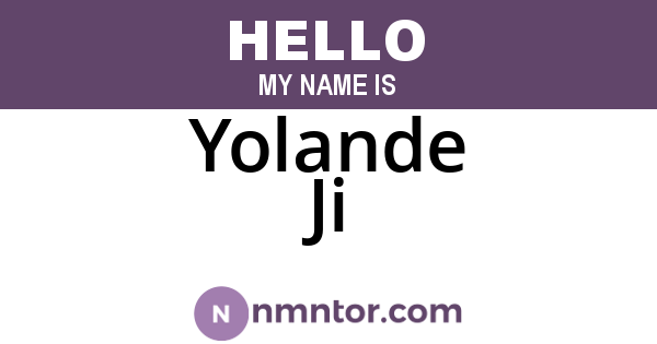 Yolande Ji