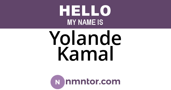 Yolande Kamal