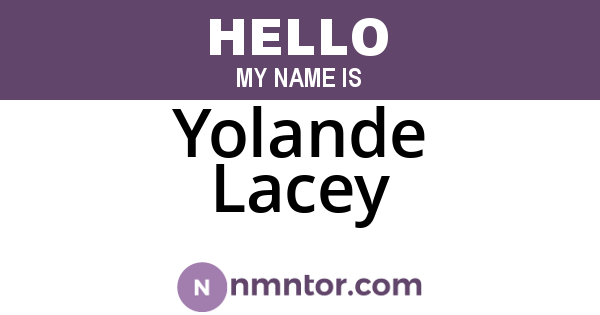 Yolande Lacey