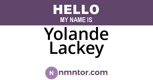 Yolande Lackey
