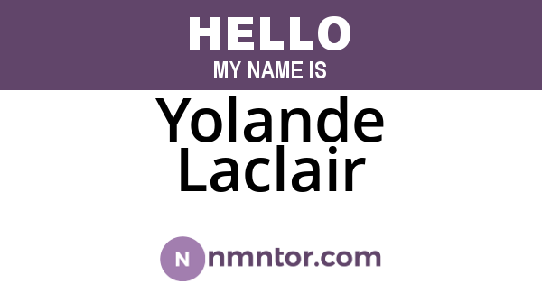 Yolande Laclair