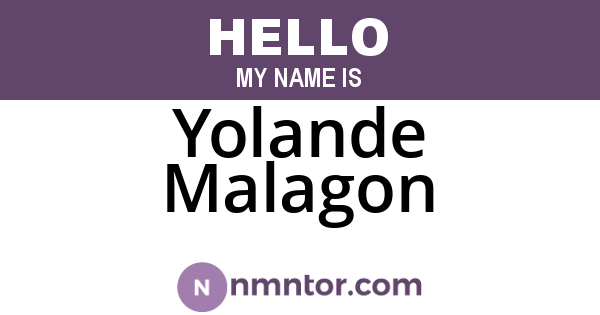 Yolande Malagon