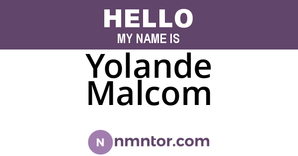 Yolande Malcom