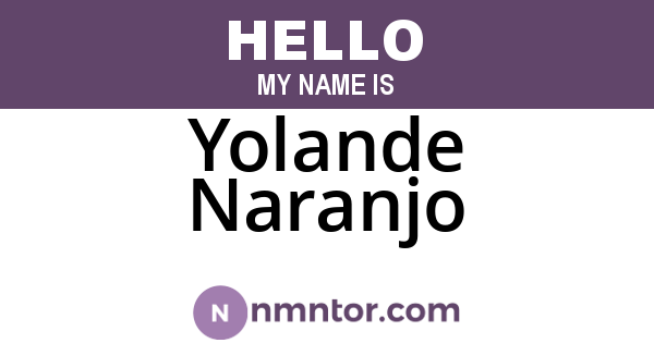 Yolande Naranjo