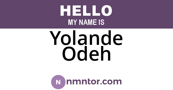 Yolande Odeh