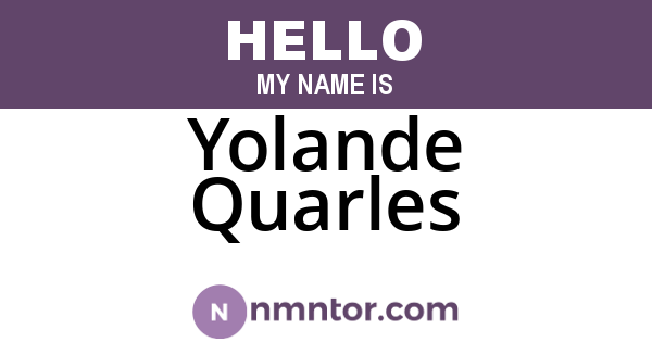 Yolande Quarles