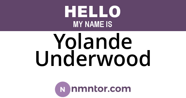 Yolande Underwood