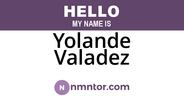 Yolande Valadez