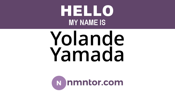 Yolande Yamada