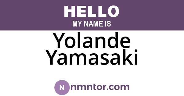 Yolande Yamasaki