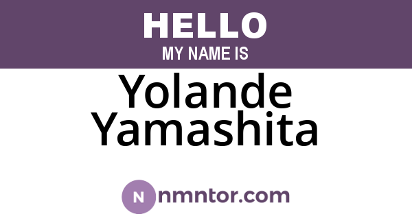 Yolande Yamashita