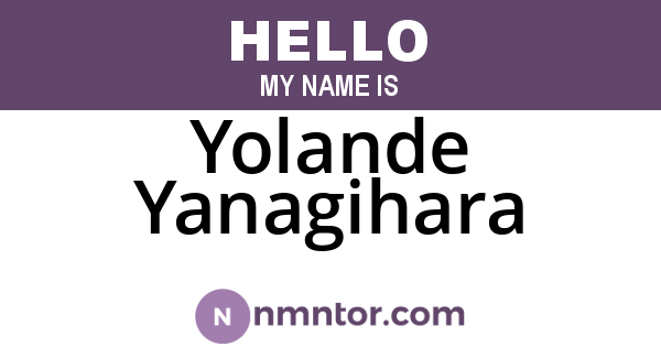 Yolande Yanagihara