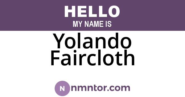 Yolando Faircloth