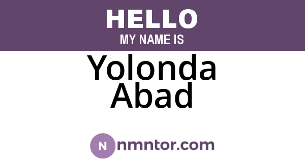 Yolonda Abad