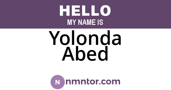 Yolonda Abed