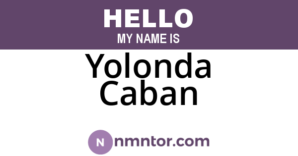 Yolonda Caban