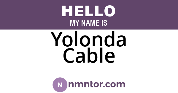 Yolonda Cable
