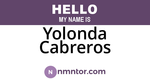Yolonda Cabreros