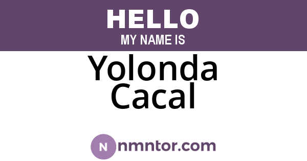 Yolonda Cacal