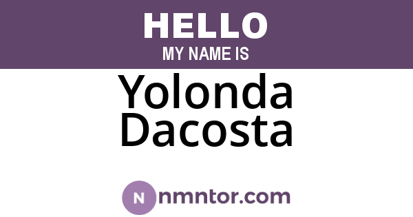 Yolonda Dacosta