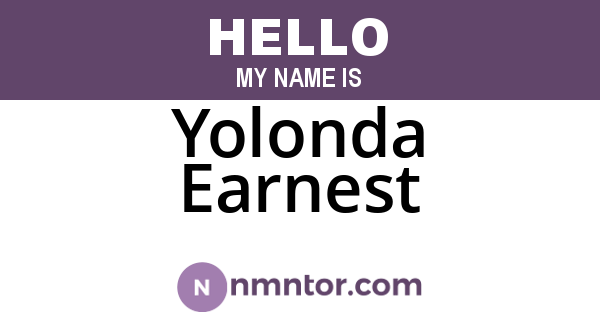 Yolonda Earnest