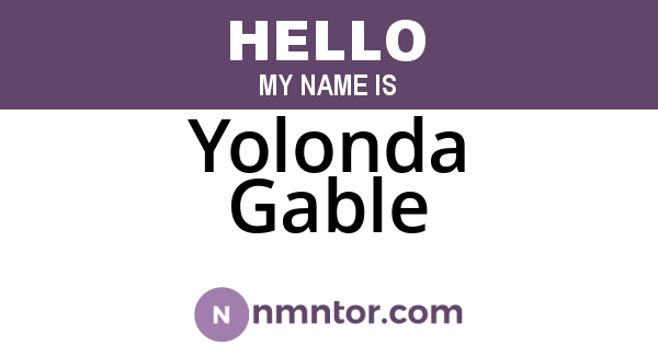 Yolonda Gable