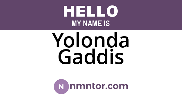 Yolonda Gaddis