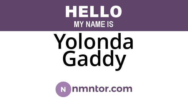 Yolonda Gaddy