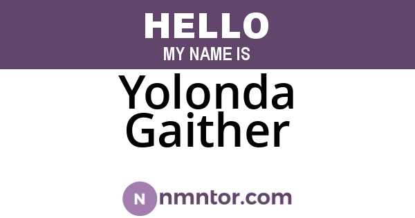 Yolonda Gaither