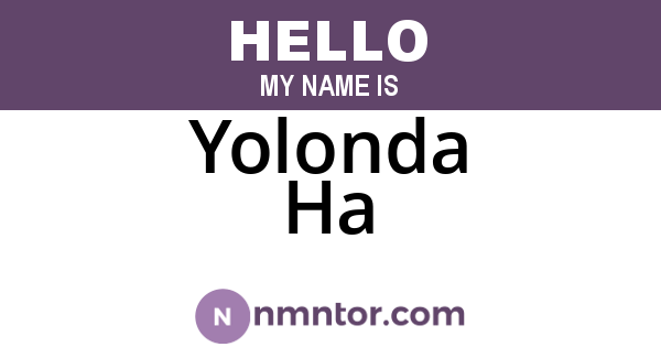 Yolonda Ha