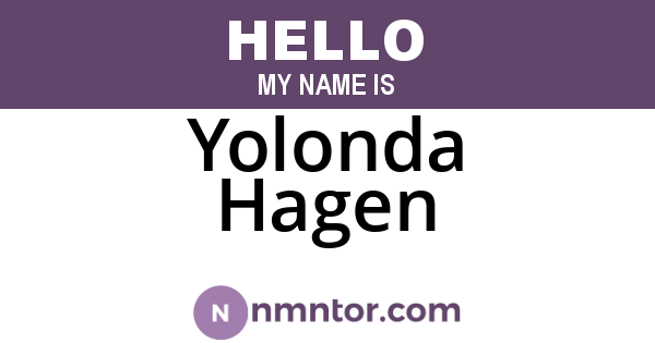 Yolonda Hagen