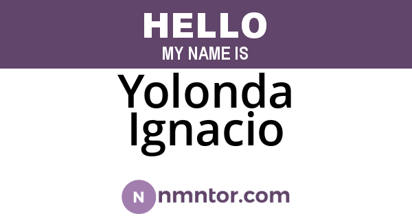 Yolonda Ignacio