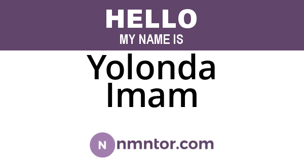 Yolonda Imam