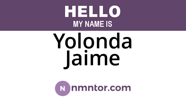 Yolonda Jaime