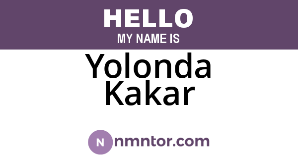 Yolonda Kakar