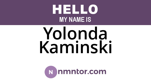 Yolonda Kaminski