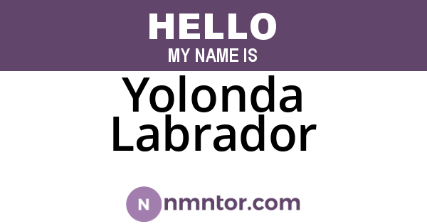 Yolonda Labrador