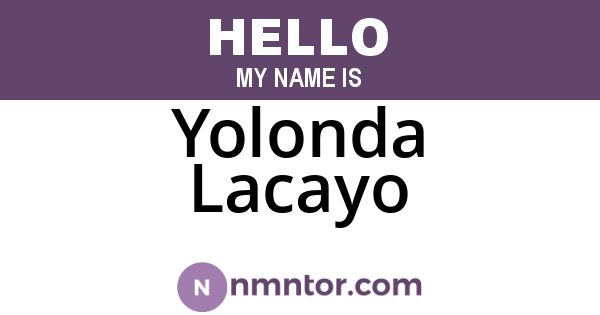 Yolonda Lacayo