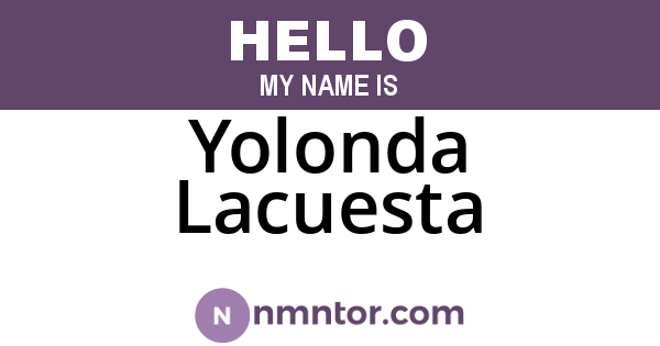 Yolonda Lacuesta