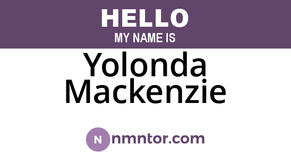 Yolonda Mackenzie