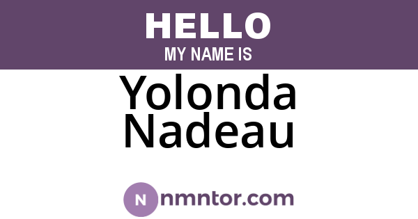 Yolonda Nadeau