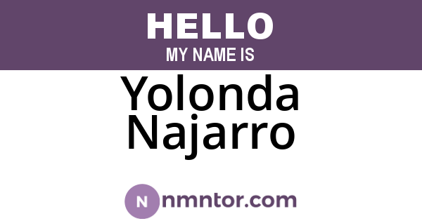 Yolonda Najarro