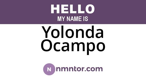 Yolonda Ocampo