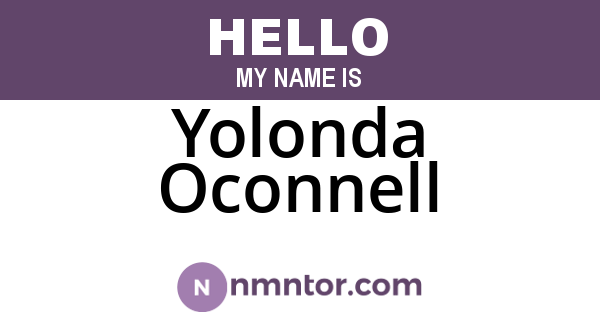Yolonda Oconnell