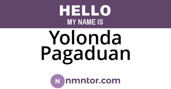 Yolonda Pagaduan